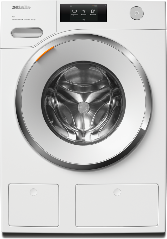 9kg Front-Load Washing Machine, 1600 rpm, Auto Detergent Dosing, Steam & WiFi, White