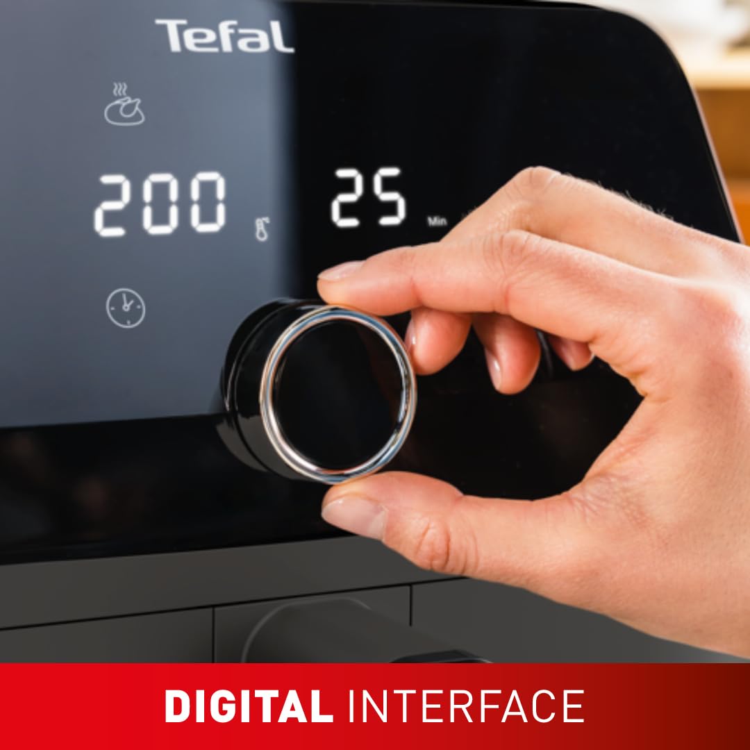 Tefal Easy Fry Mega Air Fryer, 7.5L Capacity (Serves Up to 8), 8 Preset Programs, Compact Design