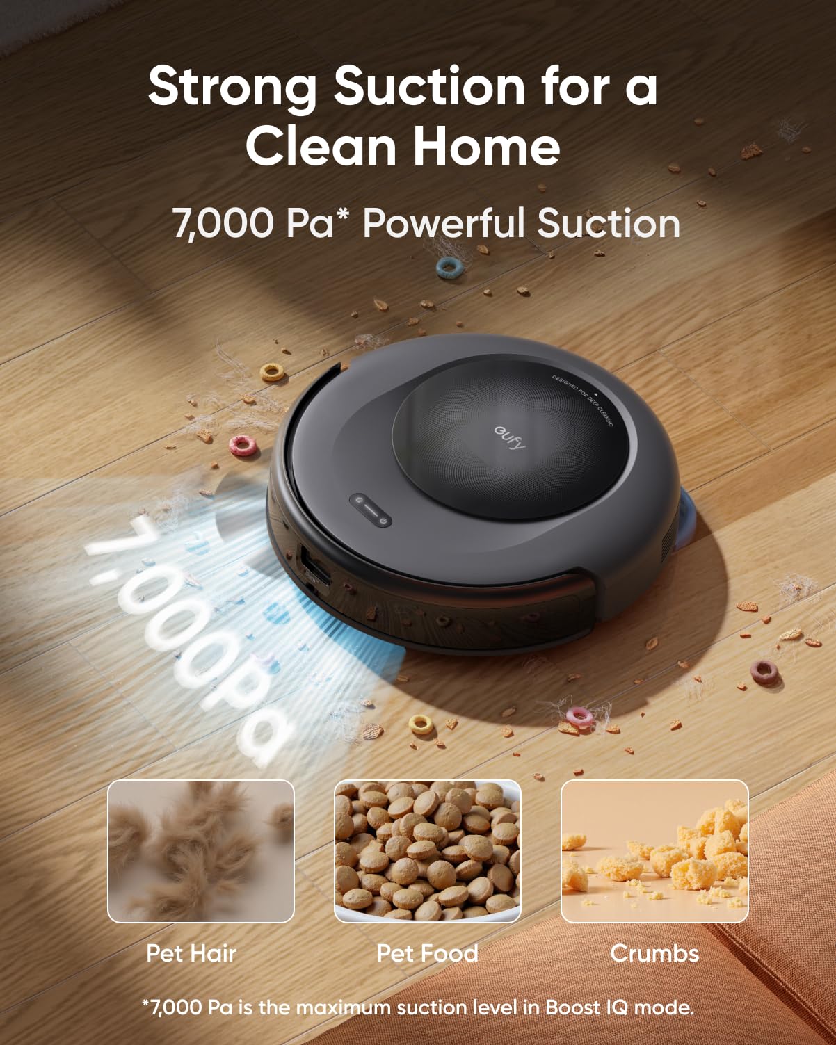 eufy Omni C20, Robot Vacuum Cleaner with Mop, All-in-One Station,7,000 Pa Powerful Suction, Ultra-Slim