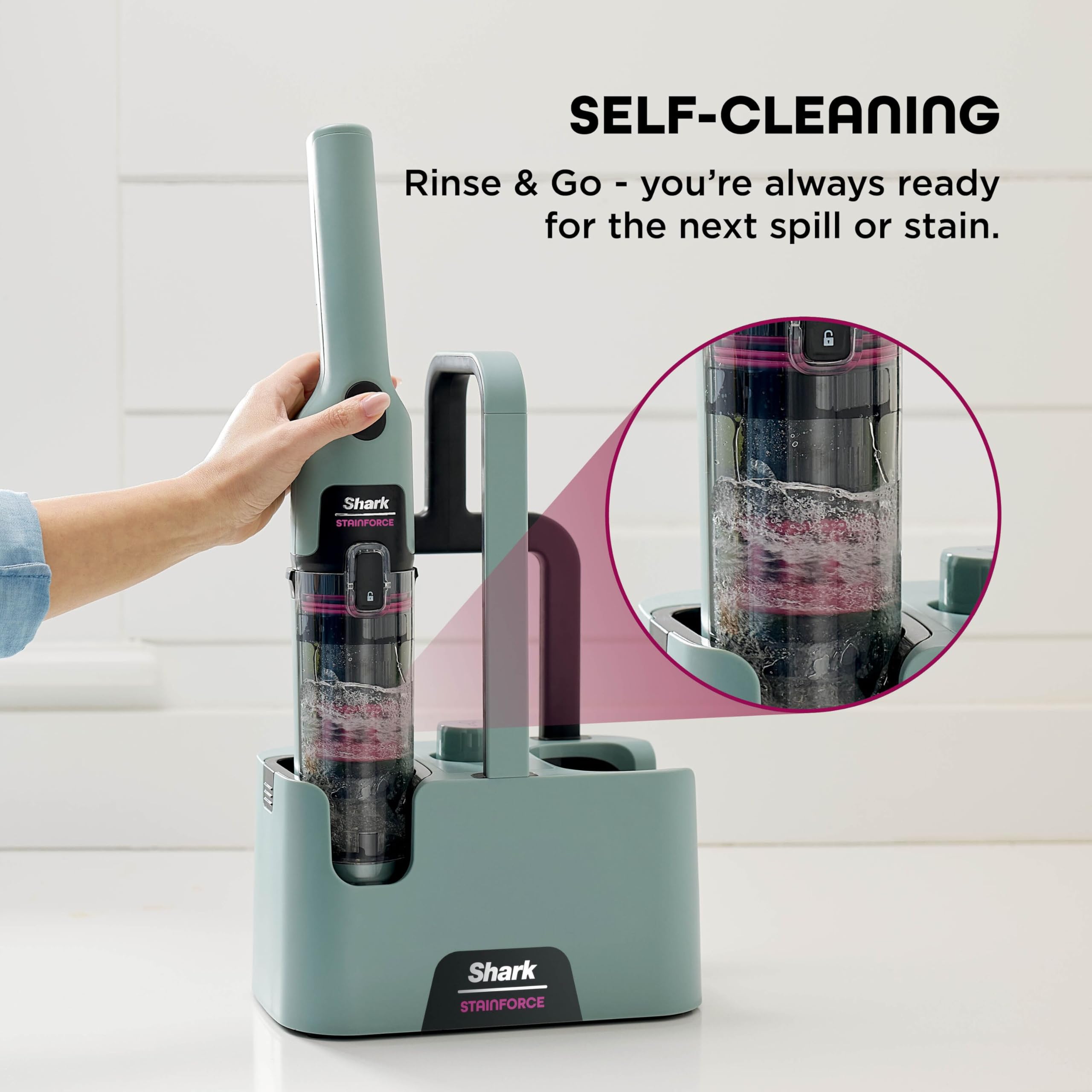 Shark StainForce Cordless Spot Cleaner Lightweight & Portable Spot, Stain, & Odour Eliminator for Carpets