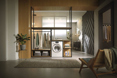 9kg Front-Load Washing Machine, 1600 rpm, Auto Detergent Dosing, Steam & WiFi, White