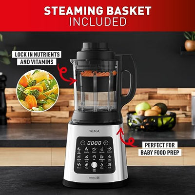 Tefal Blender & Soup Maker Perfectmix Cook, 2L, 10 Auto Programs, Smoothie Maker, Removable Blades