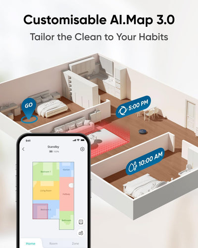 X10 Pro Omni Robot Vacuum & Mop, All-in-One Station, 8000Pa Suction, Dual Mops, AI Obstacle Avoidance, Auto Wash/Dry/Empty/Refill