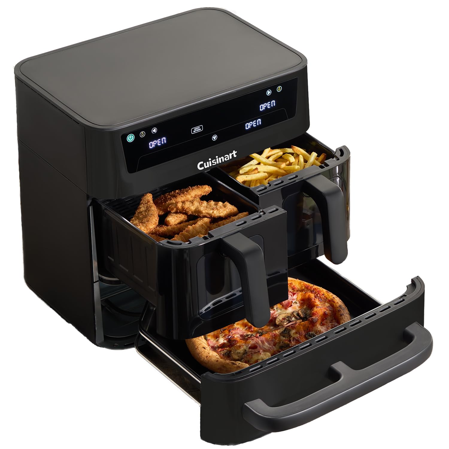 Cuisinart Tri Zone 13.6L Air Fryer & Oven | PFAS-Free | XXXL capacity | 3 Independent Cooking Zones