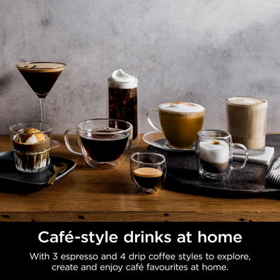 Ninja Luxe Premier 3-in-1 Coffee Machine, Latte, Cappuccino, Cold Brew & Espresso Maker