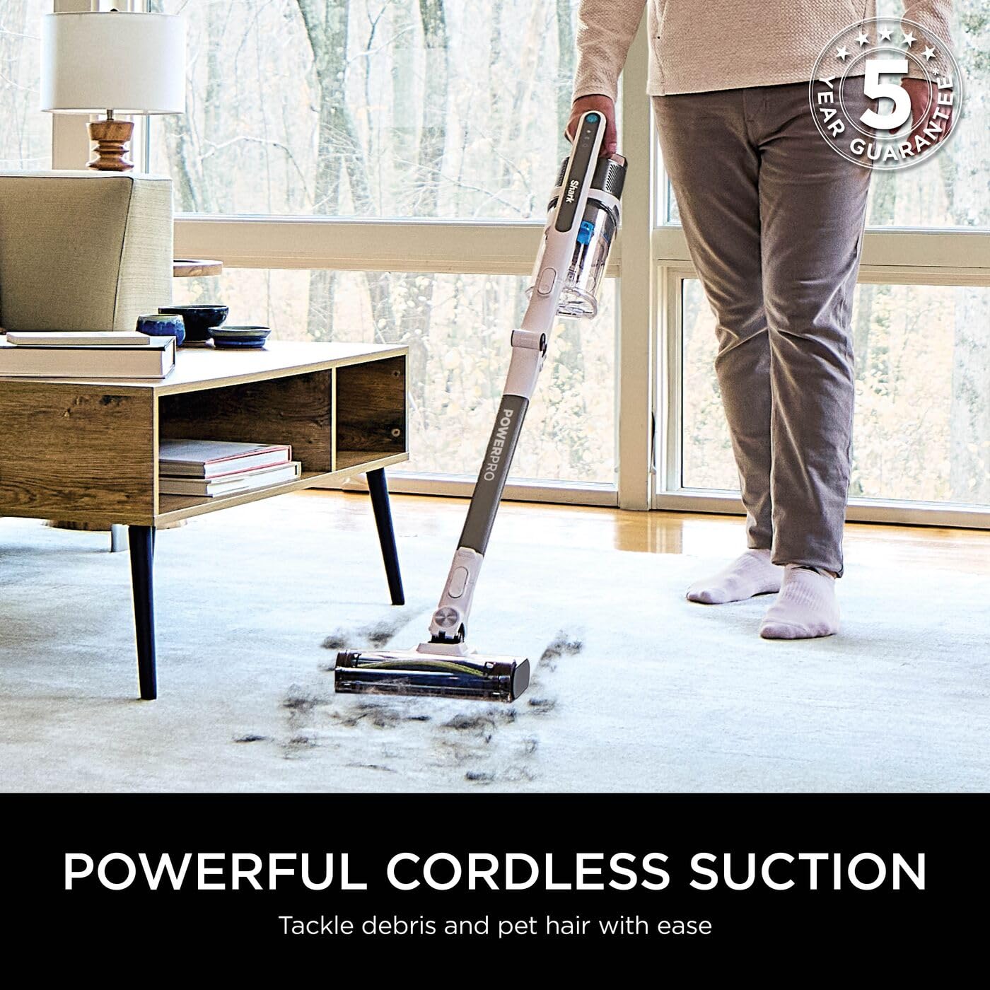Shark PowerPro Pet Cordless Stick Vacuum Cleaner, Lightweight, Floor Detect Technology