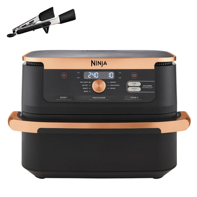 Ninja Foodi FlexDrawer Air Fryer, Dual Zone with Removable Divider, Large 10.4L Drawer, 7-in-1