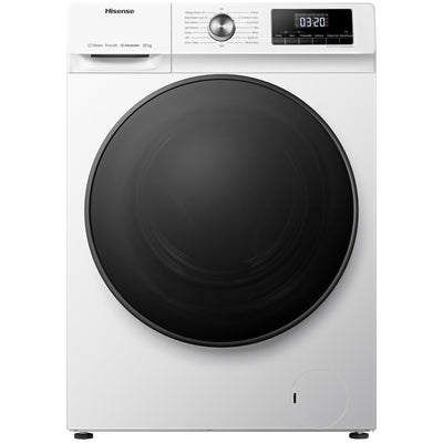 Freestanding Front Load Washing Machine – 10kg, 1400 RPM, Inverter Motor, Quick Wash, Steam Wash, White, Energy Class A