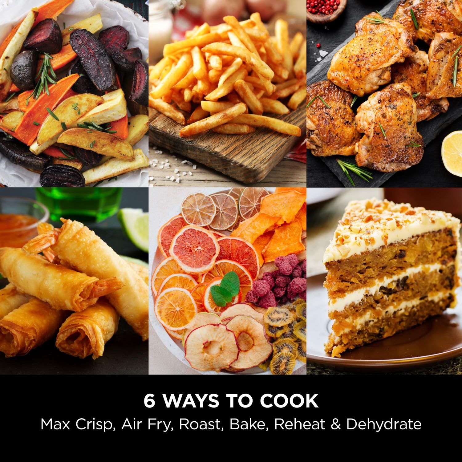 Ninja Air Fryer MAX PRO, 6.2L, Uses No Oil, Large Square Single Drawer, Roast, Bake, Air Fry