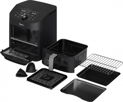 Midea MAF112B0BPKW - Black 11L Two-zone Air Fryer - 1900W - B energy