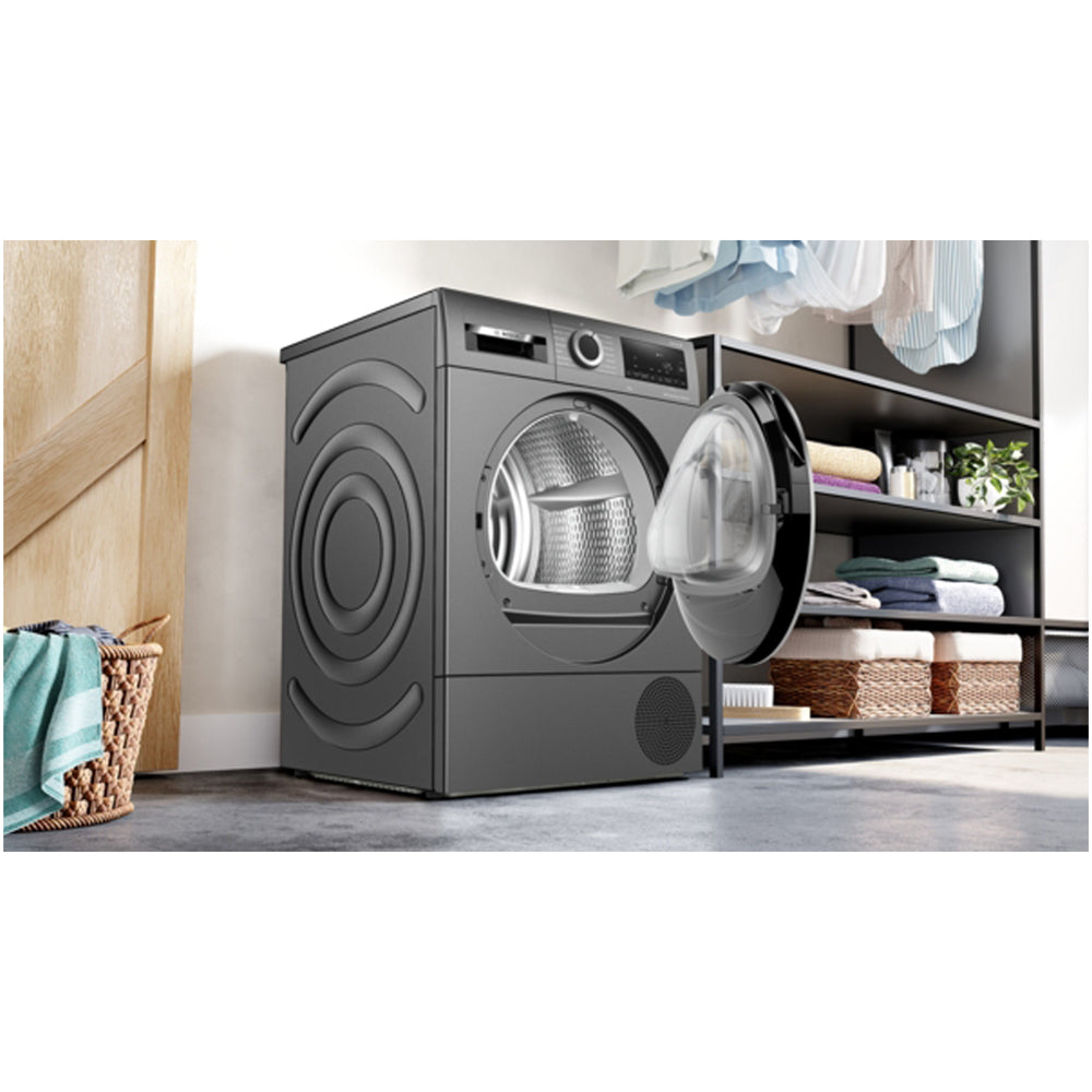 Bosch WQG245R1GB Series 6 9kg Heat Pump Tumble Dryer Graphite - A+++ Rated