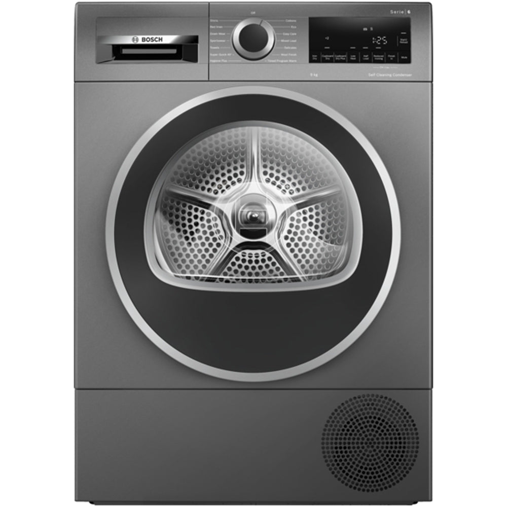 Bosch WQG245R1GB Series 6 9kg Heat Pump Tumble Dryer Graphite - A+++ Rated